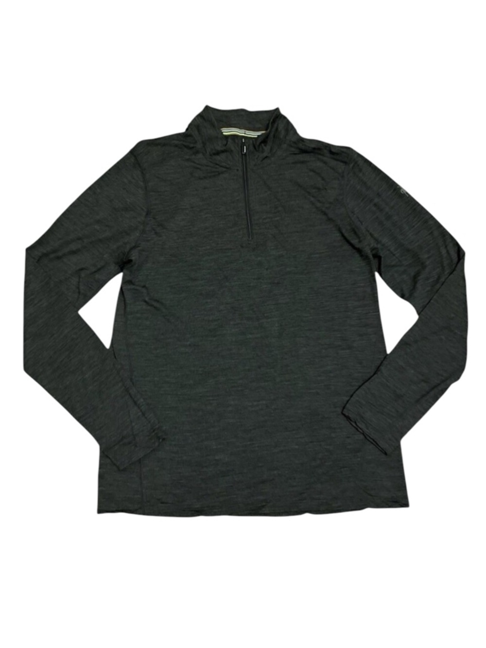 SMARTWOOL Men's Gray Classic All-Season Merino Base Layer 1/4 Zip Outdoor Medium